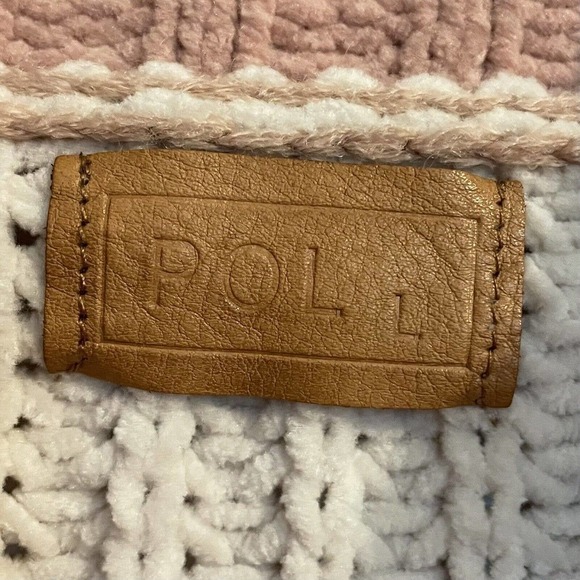 POL Canyon Rose Color Block Oversized Chenille Turtleneck Sweater Size L… - Picture 7 of 9